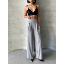 Pileli Keten Pantolon S255046