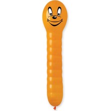 10 Adet Vıp  1 Metre Tırtıl Balon Renkli Italyan Malı Balon Renkli Tırtıl Balon Baskılı
