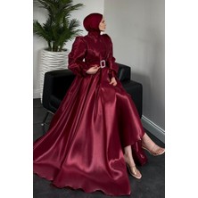 Kleopatra Tafta  Abiye Bordo