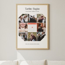 8 Fotoğraflı Özel Gün Takvim Poster | Kişiye Özel Tarih ve Mesajlarla