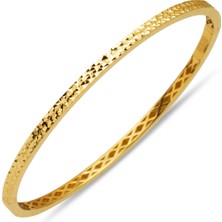 Taşsız Sarı Altın 14 Ayar Kelepçe Bileklik