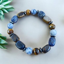 Sodalit Taşı Bileklik Kaplan Gözü Taşı Bileklik Özel Tasarım Hakiki Doğal Taş Bileklik Hediyelik Ürünler