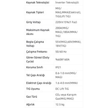 3 Fonksiyonlu Gazsız Gaz Altı Kaynak Makinesi Starfix EEA362 Mıg Mma Tıg 420