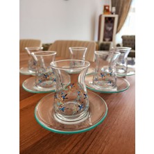 Paşabahçe 6'lı Çay Bardağı Seti -Çay Tabakları Ile Birlikte 12 Parça