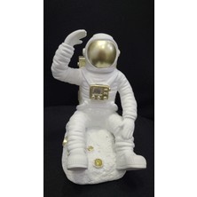 Iskandinav Insan Astronot Minyatür Figür Reçine Zanaat Ev Bahçe Masa Dekorasyon Çocuk Oda 1 Adet