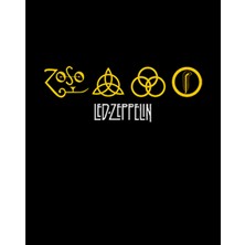 LED Zeppelin Zoso Yellow Büyük Sırt Patch Yama