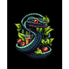 Cocktail And Snake Büyük Sırt Patch Yama