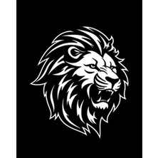 Black And White Lion Büyük Sırt Patch Yama