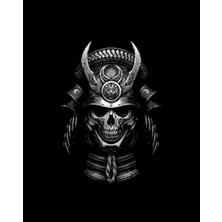 Samurai Skull Büyük Sırt Patch Yama