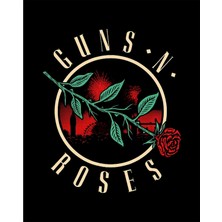 Guns N Roses Flower Siyah Büyük Sırt Patch Yama