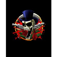 Guns N Roses Mr Skull Siyah Büyük Sırt Patch Yama