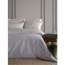 Cıft Kısılık Elegance Baskılı Saten Nevresım Takımı Franny Beıge  - Nevresım