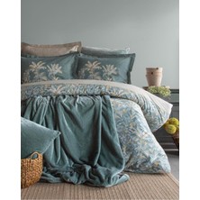 Apricitas Home Yatak Örtülü Nevresim Set Tammy Yeşil Çift Kişilik