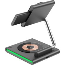 Nettech NT-WCH04 3in 1 15W Kablosuz Wireless Şarj