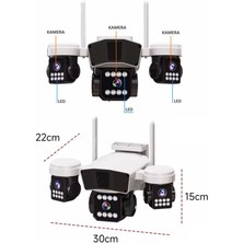 AV-S833 Solar 15MP 3 Lensli Kamera | 4g Sım | Güneş Panelli | Güçlü Batarya | 3 Pır Sensör