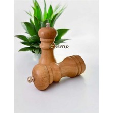 2 Li Set Bambu Gövdeli Komple Ahşap Tuz Karabiber Değirmeni Baharat Öğütücüsü