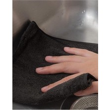 ( 3 Adet ) Diamond Seri Özel Siyah Renk Mikrofiber Genel Temizlik Bezi 40*40 cm