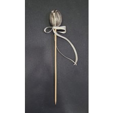 Sanat Seramik Gül Ahşap Saplama Çubuklu 25CM Çiçek Natural Ev Dekorasyon Dekoratif Ev 1 Adet