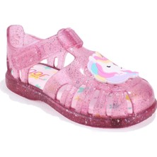 Igor S10341 Tobby Unicornio Fuşya Şeffaf Ortopedik Günlük Kız Çocuk Sandalet