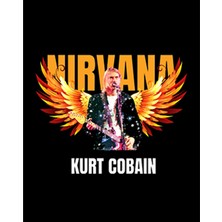 Nirvana Kurt Cobain Guitar Angel Büyük Sırt Patch Yama