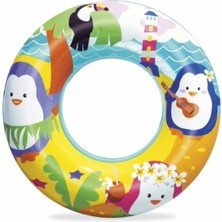 İnfeta Renkli Penguen Desenli Can Simidi 51 cm  3-6yaş