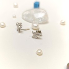 Deniz Yıldızı Vidalı Küpe 14 Ayar Altın Hd Videolu