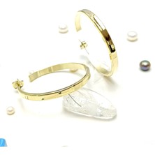 44MM  Extra Büyük Boy Vidalı Halka Küpe 14 Ayar Altın Hd Videolu