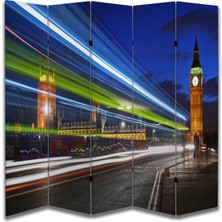 Şehir Temalı Özel Tasarım Paravan Room Divider 180 x 200 cm