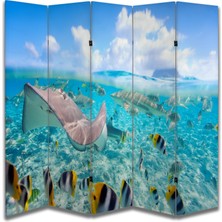 Doğa Temalı Özel Tasarım Paravan Room Divider 180 x 200 cm