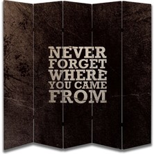 Motivasyon Temalı Özel Tasarım Paravan Room Divider 180 x 200 cm