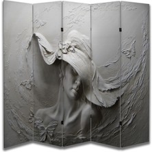 Kadın Temalı Özel Tasarım Paravan Room Divider 180 x 200 cm