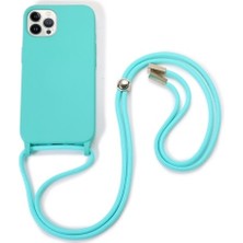 iphone 12 Boyun Askılı Iç Kısmı Kadife Ropi Seyahat Kılıfı