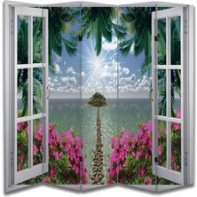 Manzara Temalı Özel Tasarım Paravan Room Divider 180 x 200 cm