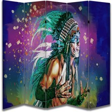 Motifli Özel Tasarım Paravan Room Divider 180 x 200 cm