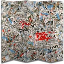 Motifli Özel Tasarım Paravan Room Divider 180 x 200 cm