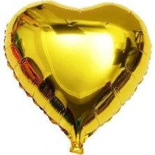 Kalp Balon Folyo Sarı 60  cm  24 Inç