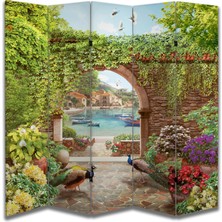 Manzara Temalı Özel Tasarım Paravan Room Divider 180 x 200 cm