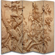Doğa Temalı Özel Tasarım Paravan Room Divider 180 x 200 cm