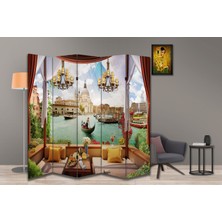 Manzara Temalı Özel Tasarım Paravan Room Divider 180 x 200 cm