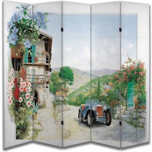 Manzara Temalı Özel Tasarım Paravan Room Divider 180 x 200 cm