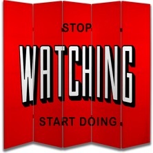 Motivasyon Temalı Özel Tasarım Paravan Room Divider 180 x 200 cm