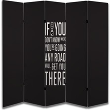 Motivasyon Temalı Özel Tasarım Paravan Room Divider 180 x 200 cm