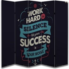 Motivasyon Temalı Özel Tasarım Paravan Room Divider 180 x 200 cm
