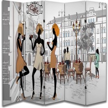 Şehir Temalı Özel Tasarım Paravan Room Divider 180 x 200 cm