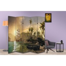 Manzara Temalı Özel Tasarım Paravan Room Divider 180 x 200 cm