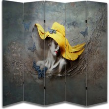Kadın Temalı Özel Tasarım Paravan Room Divider 180 x 200 cm