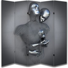 Insan Temalı Özel Tasarım Paravan Room Divider 180 x 200 cm