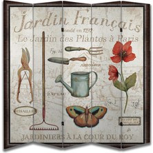Bahçe Temalı Özel Tasarım Paravan Room Divider 180 x 200 cm