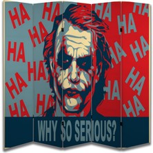 Joker Temalı Özel Tasarım Paravan Room Divider 180 x 200 cm