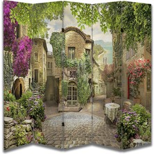 Manzara Temalı Özel Tasarım Paravan Room Divider 180 x 200 cm
